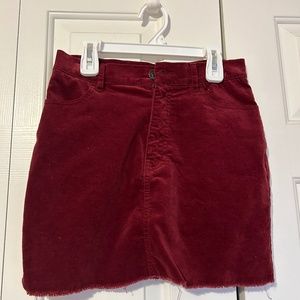 Maroon Mini Skirt